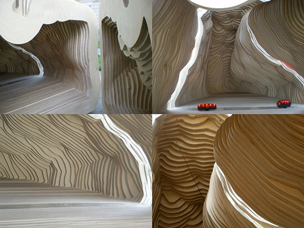 View of hollowed area inside