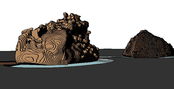 Cross-section of slices