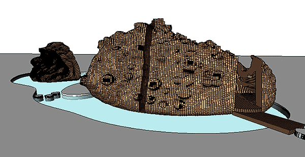 Final sculpture in wood and glass