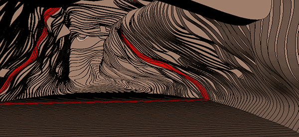 Final sculpture in wood and glass